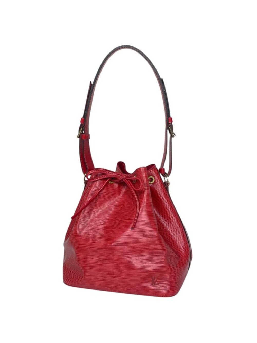Louis Vuitton Petit Noe Shoulder Bag Drawstring Epi Castilian Red